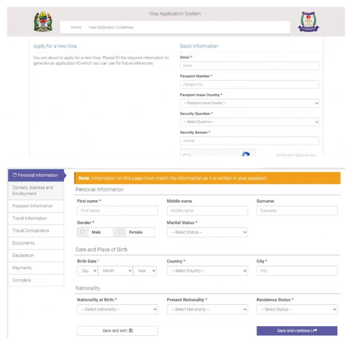 Getting a Tourist Visa for Tanzania